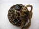 Rare Knob Marked 4+1/2 Inch Tall Nw Glass Company Glass Float Amber Ball (1004) Fishing Nets & Floats photo 4