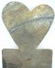 Antique Heart Candle Holder,  Bronze / Brass Engraving Primitives photo 2