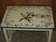Mission - Style Occasional - Game - Side Table Painted W\heirloom White&lavender Post-1950 photo 4