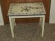 Mission - Style Occasional - Game - Side Table Painted W\heirloom White&lavender Post-1950 photo 5