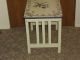 Mission - Style Occasional - Game - Side Table Painted W\heirloom White&lavender Post-1950 photo 6