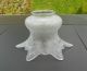 Pretty Small Tulip Shaped Glass Etched Lamp / Light Shade - Fern Leaf Decoration 20th Century photo 2