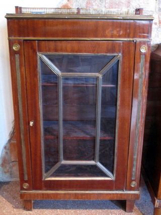 Late 1700 - S Antique Russian Jacob Little Chamber Bookcase Mahogany Finish photo