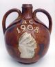 Royal Doulton,  Greenlees Brothers Scotch Whisky American Indian Flask Jug Ac1908 Jugs photo 1