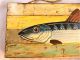 Handpainted Fish On Driftwood Wall Plaque Sign Weathered Beach Art Plaques photo 1
