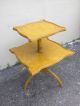 Duncan Phyfe Leather Top Two Tiers Pedestal Side Table 1900-1950 photo 3