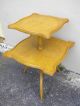 Duncan Phyfe Leather Top Two Tiers Pedestal Side Table 1900-1950 photo 4