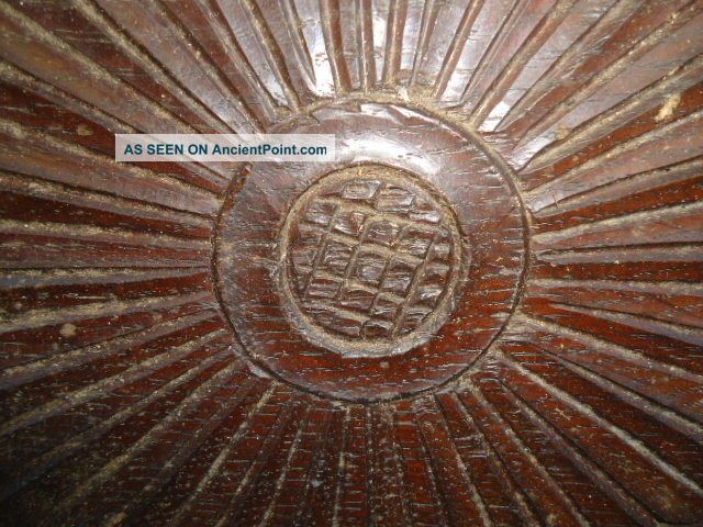 16th/ 17th Century Oak,  Large Carved Wrythern Rosette Panel Carved Figures/ Models photo