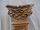 Rare 18th Century Oak Carved Corinthian Column Carved Figures/ Models photo 2