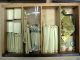 Vintage Mah Jong Bone Bamboo Set With Case Rare Flowers Other photo 9