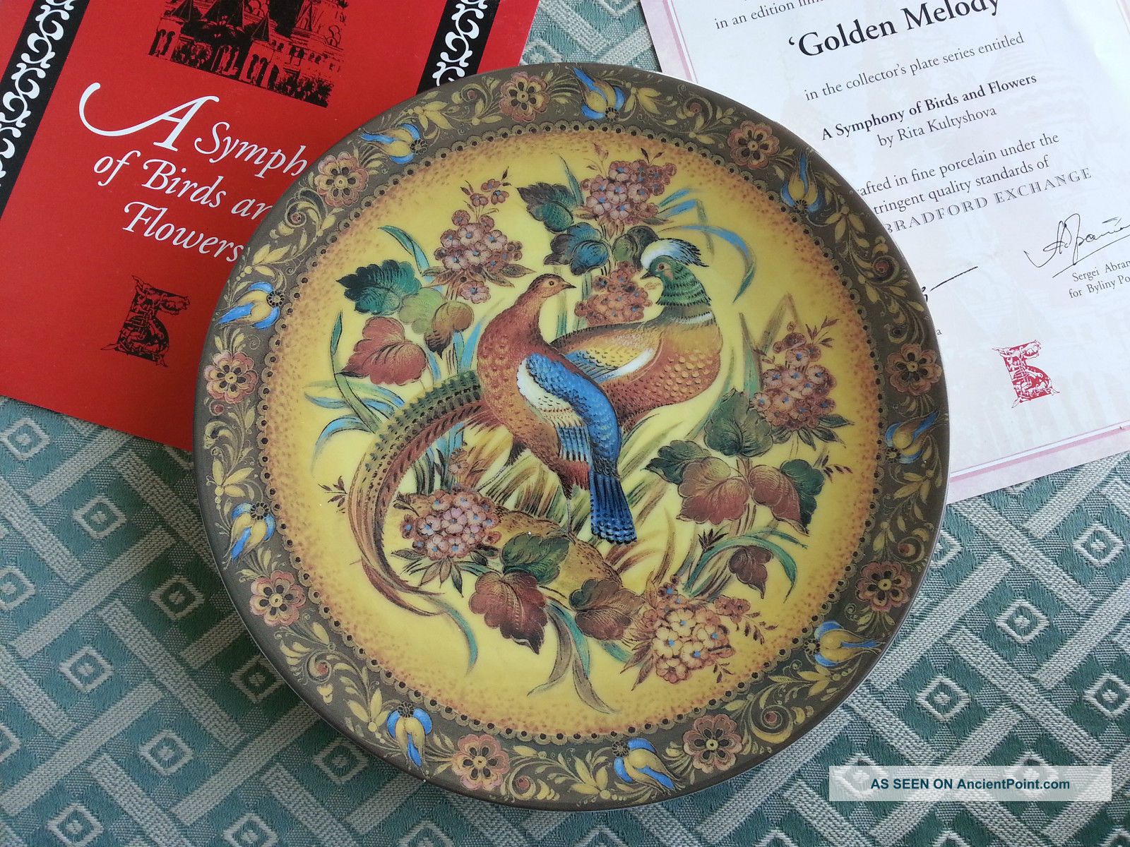 Golden Melody,  Russian Tales Plate Porcelain By Rita Kultyshova Russian photo