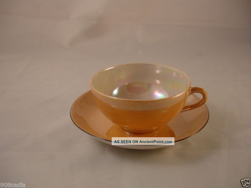 Vintage Lusterwear Mother Of Pearl Cup/saucer Germany Cups & Saucers photo