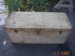 Vtg Primative Tool Trunk Drawer Coffee Table Industrial photo
