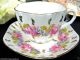 Foley Gold Panels Flowery Tea Cup And Saucer Duo Cups & Saucers photo 1