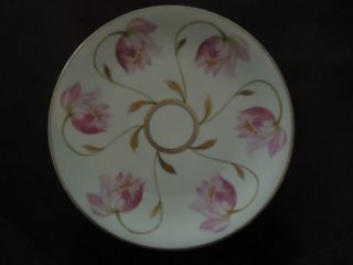 Vassra Germany Lovely Floral Dish With Gold Rim Dish @look@ photo