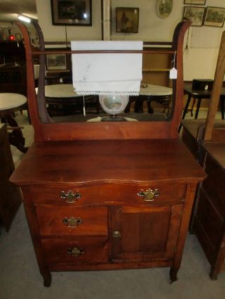 Antique Washstand With Towel Bar Rack photo