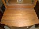 Antique Oak Washstand With Towel Bar Rack 1900-1950 photo 2