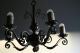 A Scrolled Wrought Iron Art Floral 5 - Light Chandelier Chandeliers, Fixtures, Sconces photo 1