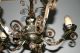 A Scrolled Wrought Iron Art Floral 5 - Light Chandelier Chandeliers, Fixtures, Sconces photo 3