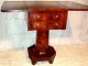 1840 Empire Two Drawer Stand,  Flame,  Unusual Form,  Best Flame Mahogany, 1800-1899 photo 5