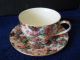 Gold Rimmed China Pink Rose Floral Teacup & Saucer Cups & Saucers photo 1