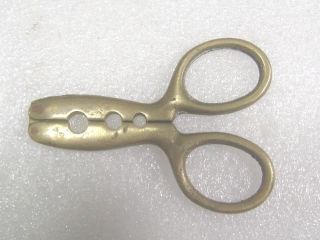Rare Antiques Chinese Copper Scissors photo