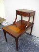 Mahogany Leather Top Lamp / Side / Night Table With A Drawer 1900-1950 photo 1