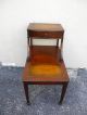 Mahogany Leather Top Lamp / Side / Night Table With A Drawer 1900-1950 photo 2