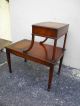 Mahogany Leather Top Lamp / Side / Night Table With A Drawer 1900-1950 photo 3