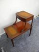 Mahogany Leather Top Lamp / Side / Night Table With A Drawer 1900-1950 photo 5