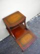 Mahogany Leather Top Lamp / Side / Night Table With A Drawer 1900-1950 photo 6