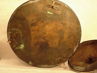 Victorian Large Red Copper Lidded Coal Dutch Ash Bucket Swing Handle Holland photo