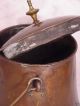 Victorian Large Red Copper Lidded Coal Dutch Ash Bucket Swing Handle Holland Fireplaces & Mantels photo 3