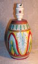 Hand Painted 1940 ' S Colourful Italian Pottered Table Lamp 20th Century photo 2