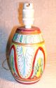 Hand Painted 1940 ' S Colourful Italian Pottered Table Lamp 20th Century photo 3
