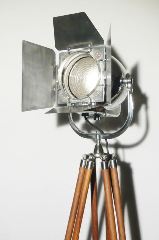 Vintage Film Lamp Industrial Antique Art Alessi Theatre Cinema Light Sputnik 50s photo
