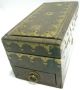 Antique Wood Box,  Three Compartments,  Decorated Primitives photo 7
