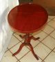 Mahogany Lyre Pedestal Table Side Table (t245) Post-1950 photo 4
