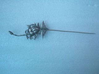 Chinese Antique Silver Hair Pin - Fish photo