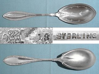 Whiting Mfg Sterling Bright - Cut Preserve Spoon Indian photo