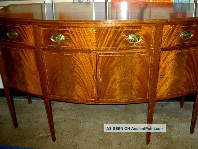 Fine Mahogany Antique Federal Inlaid Sideboard Shrewsbury Museum Collection 1800-1899 photo