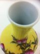 Antique Chinese Porcelain Pink And Yellow Floral Vase - Marked Vases photo 3