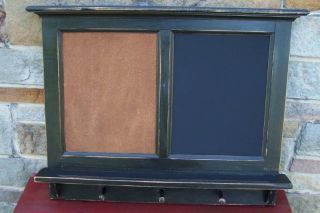 Primitive Handcrafted Black Farmhouse Message Board Hz. photo