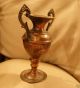 Antique Copper Tarnished Silver Handles Vase Metalware photo 1