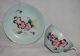 Porcelain Hand Painted Pansy Floral Cup Saucer Fern Co Cups & Saucers photo 1