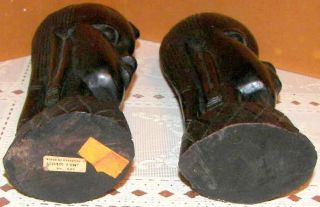 Kenya Hand Carved Ebony Heads Watusi Tribe? photo
