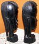 Kenya Hand Carved Ebony Heads Watusi Tribe? Primitives photo 2