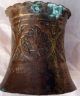 Antique Of Hammered Copper Vintage Candle Holder Pot Metalware photo 2