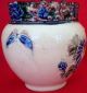 Antique Majolica Pottery Vase Planter Flowers&butterfly Vases photo 1