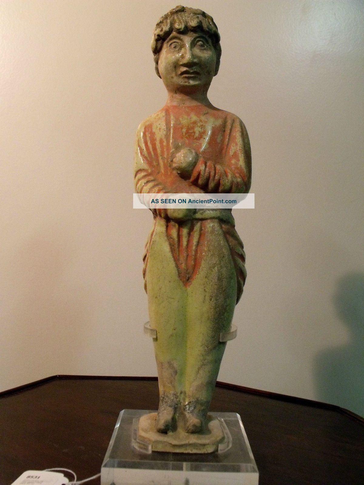 Ancient Chinese Tomb Figure.  Southeast Asian Dancer,  7th - 8th Century,  29 Cm Ht, Statues photo
